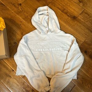 Infinity cheerleading crop top hoodie
